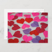 Origami Hearts Postkarte (Vorne/Hinten)