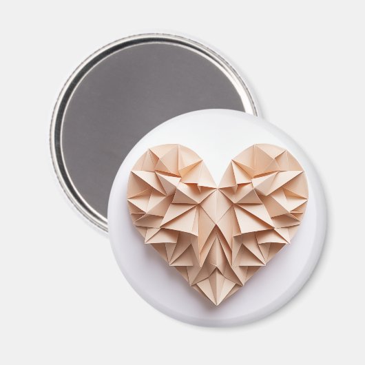 Origami-Herz Magnet (Vorderseite/Rückseite)