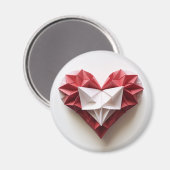 Origami-Herz Magnet (Vorderseite/Rückseite)