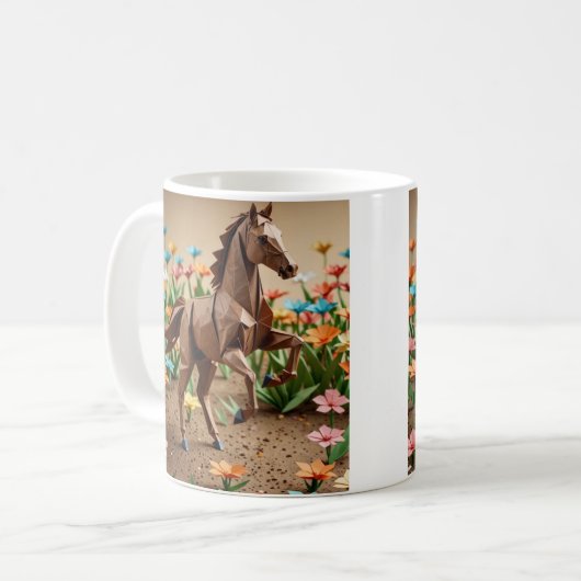Origami Horse Kaffeetasse (Vorderseite Links)