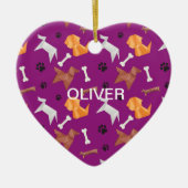 Origami-Hunde 1 Foto-Gedenkveranstaltung Keramik Ornament (Vorne)