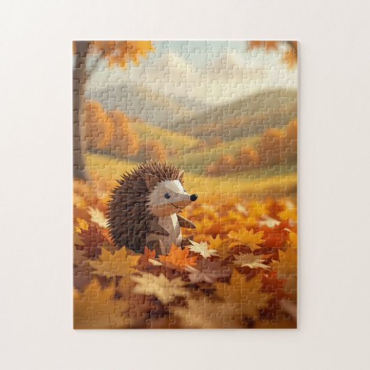 Origami Igel Spaß Saisonale Fall Puzzle (Vertikal)