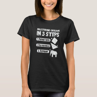 Origami in 3 Schritten meistern Papierkran Elefant T-Shirt