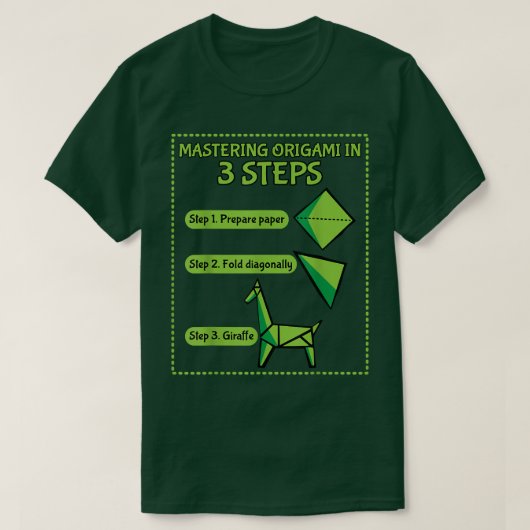 Origami in drei Schritten beherrschen - Geschenk f T-Shirt (Design vorne)