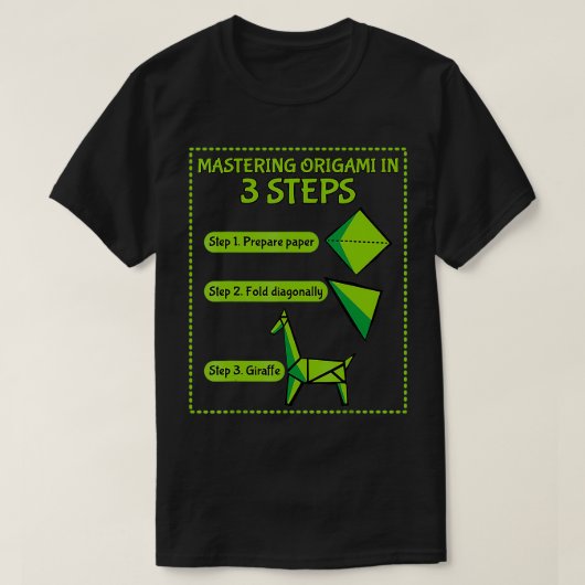 Origami in drei Schritten beherrschen - Geschenk f T-Shirt (Design vorne)