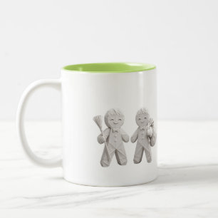 Origami Ingwerbrot-Duo-Tasse Zweifarbige Tasse
