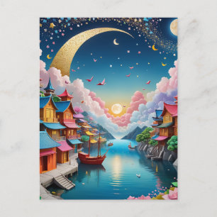 Origami ist die traditionelle japanische Kunst des Postkarte