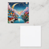 Origami ist die traditionelle japanische Kunst des Quadratische Visitenkarte (Vorne/Hinten)