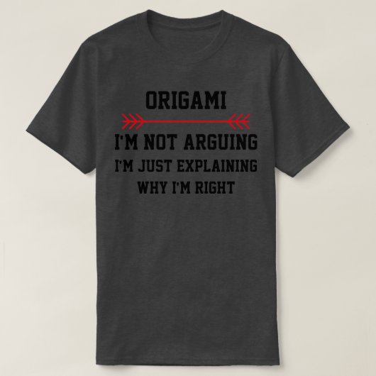 Origami ist nicht streitend T-Shirt (Design vorne)