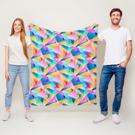 Origami Kaleidoscope Fleecedecke (Beispiel)