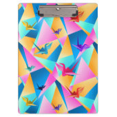 Origami Kaleidoscope Klemmbrett (Vorderseite)