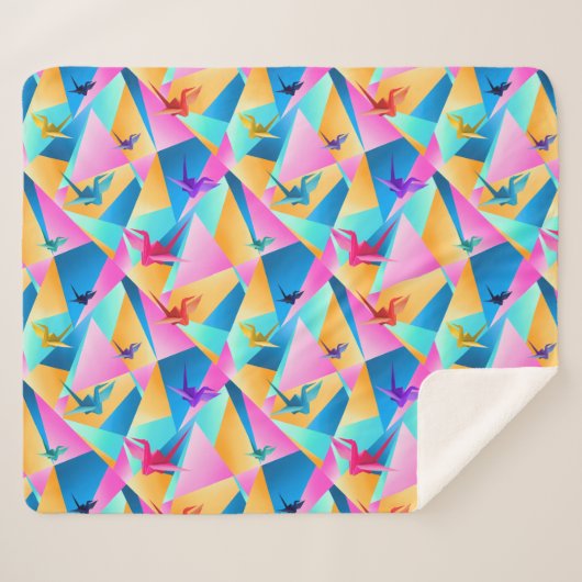 Origami Kaleidoscope Sherpadecke (Vorderseite (Horizontal))