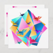 Origami-Kaleidoskop-Einladung Einladung (Vorne/Hinten)