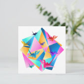 Origami-Kaleidoskop-Einladung Einladung (Stehend Vorderseite)