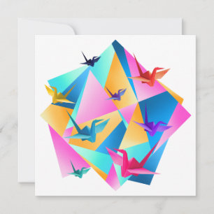 Origami-Kaleidoskop-Einladung Einladung