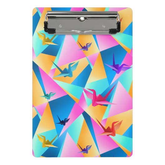 Origami Kaleidoskop Mini Klemmbrett (Vorderseite)