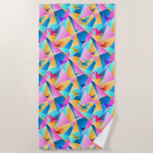 Origami Kaleidoskop Strandtuch (Vorderseite)