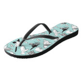 Origami kitten Freunde // geometrische Katzenrasse Badesandalen (Schrägansicht)