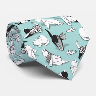 Origami kitten Freunde // geometrische Katzenrasse Krawatte