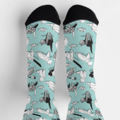 Origami kitten Freunde // geometrische Katzenrasse Socken (Oben)