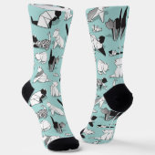 Origami kitten Freunde // geometrische Katzenrasse Socken (Gewinkelt)