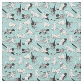 Origami kitten Freunde // geometrische Katzenrasse Stoff (Muster)