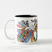 Origami Kran-japanisches Papier-viel Glück Noshi Zweifarbige Tasse (Links)