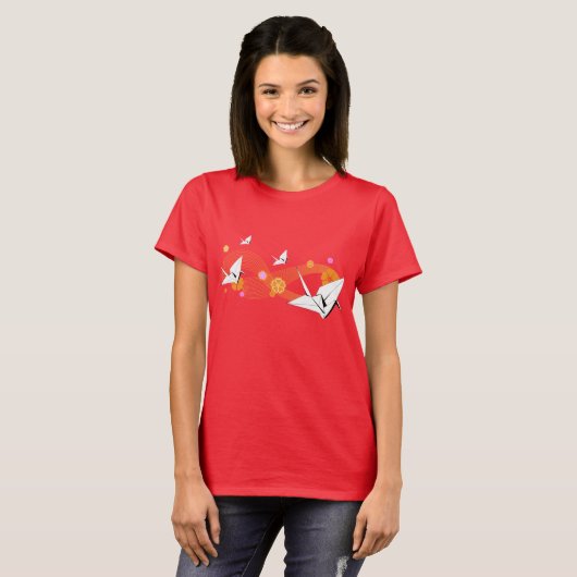 Origami Kräne T-Shirt (Vorne ganz)