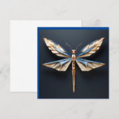 Origami-Libelle Einladung (Vorne/Hinten)