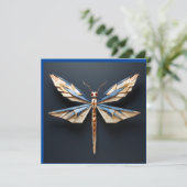 Origami-Libelle Einladung (Stehend Vorderseite)