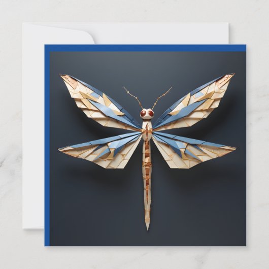 Origami-Libelle Einladung (Vorderseite)