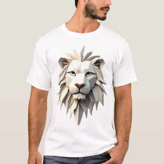 Origami Lion: Ein geometrisches Meisterwerk im Des T-Shirt