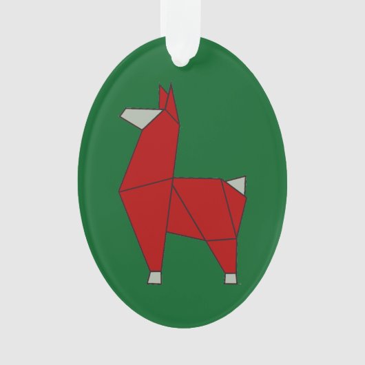 Origami Llama Acrylic Ornament (Vorderseite)