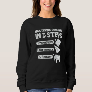 Origami-Meister in 3 Schritten Papierkranich Elefa Sweatshirt