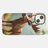 Origami Moose iPhone Hülle (Rückseite (Horizontal))