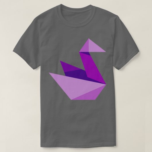 Origami Origami lila Kran von Crypto Designs T-Shirt (Design vorne)
