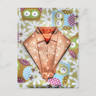 ORIGAMI OWL JAPANESE PAPER ART POSTKARTE