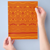 Origami Paper, Abstrakt Digital Tribal Art, Orange Flyer (Hand)
