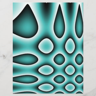 Origami Paper, Aqua Blue Abstrakt Dots & Teardrops Flyer