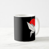 Origami Paper Bird Crane Japanisch Folding Art Jap Kaffeetasse (VorderseiteRechts)