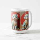 Origami Paper Cat Kaffeetasse (VorderseiteRechts)