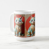 Origami Paper Cat Kaffeetasse (Vorderseite Links)