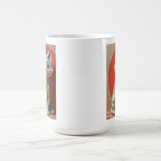 Origami Paper Cat Kaffeetasse (Mittel)