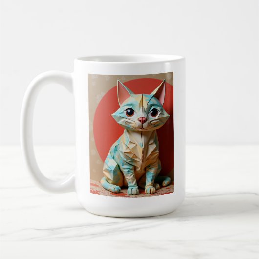 Origami Paper Cat Kaffeetasse (Links)