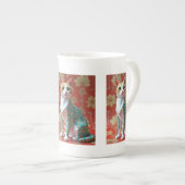 Origami Paper Cat Porzellantasse (Vorderseite Rechts)