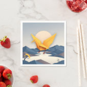 Origami Paper Crane Vector Art Serviette (Beispiel)