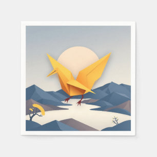 Origami Paper Crane Vector Art Serviette