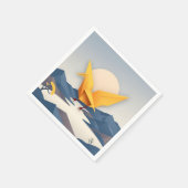 Origami Paper Crane Vector Art Serviette (Ecke)