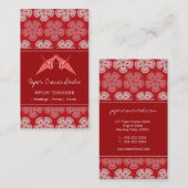 Origami Paper Cranes & Red Sakura Kirschblüten Visitenkarte (Vorne/Hinten)