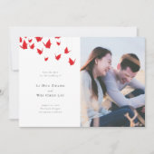 Origami Paper Cranes Wedding Save The Date (Vorderseite)